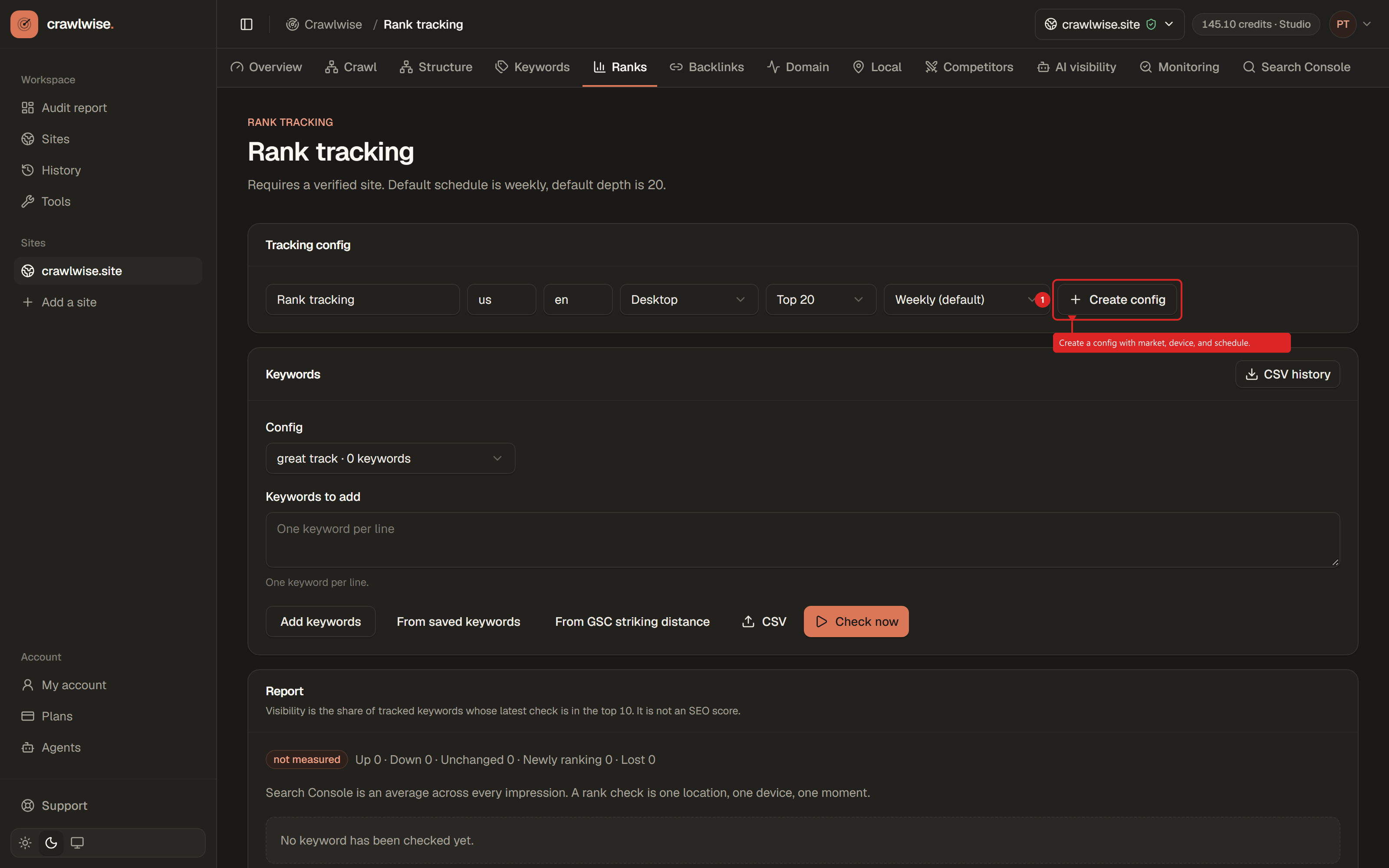 Step 2: Create a config