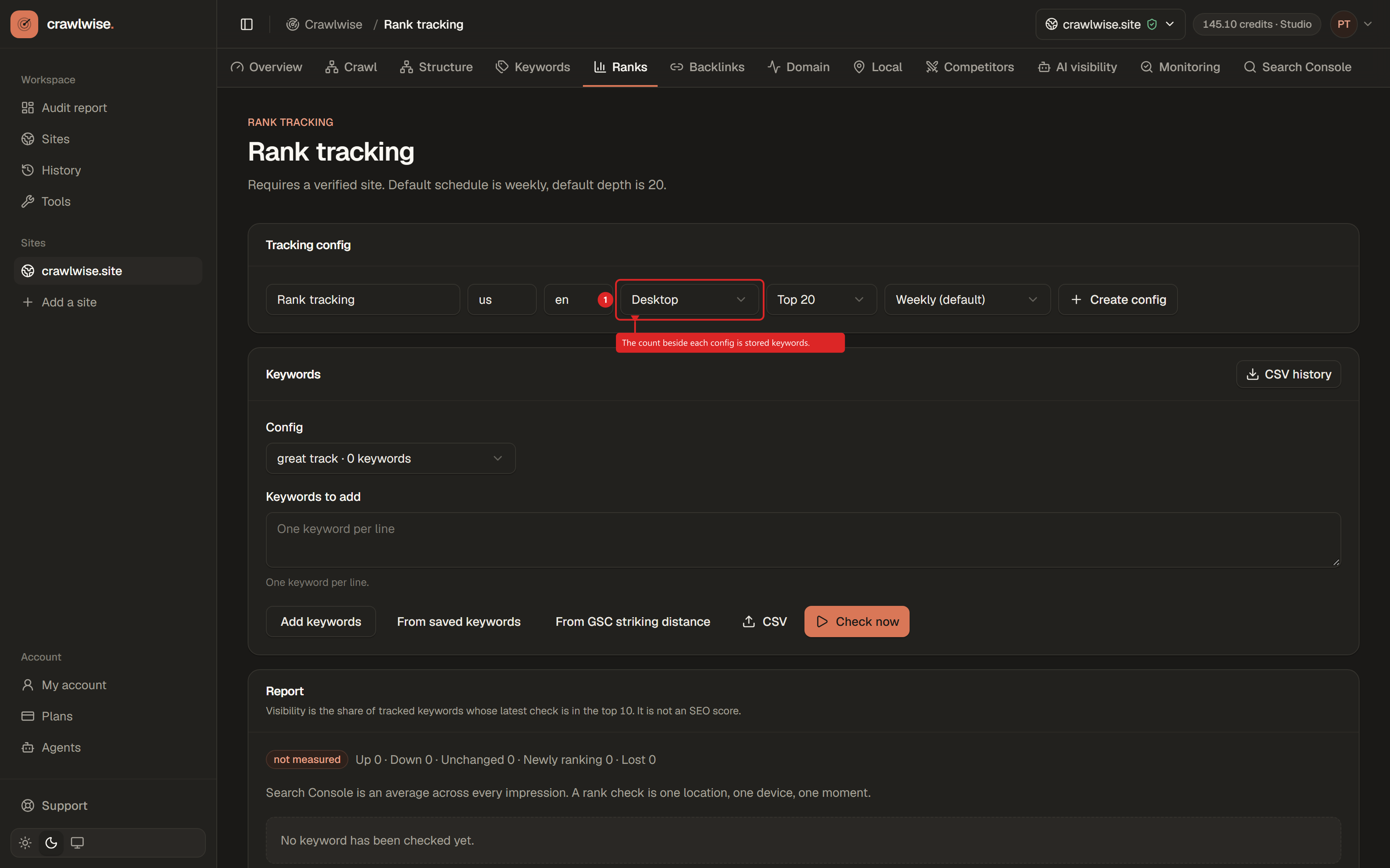 Step 5: Read the config count
