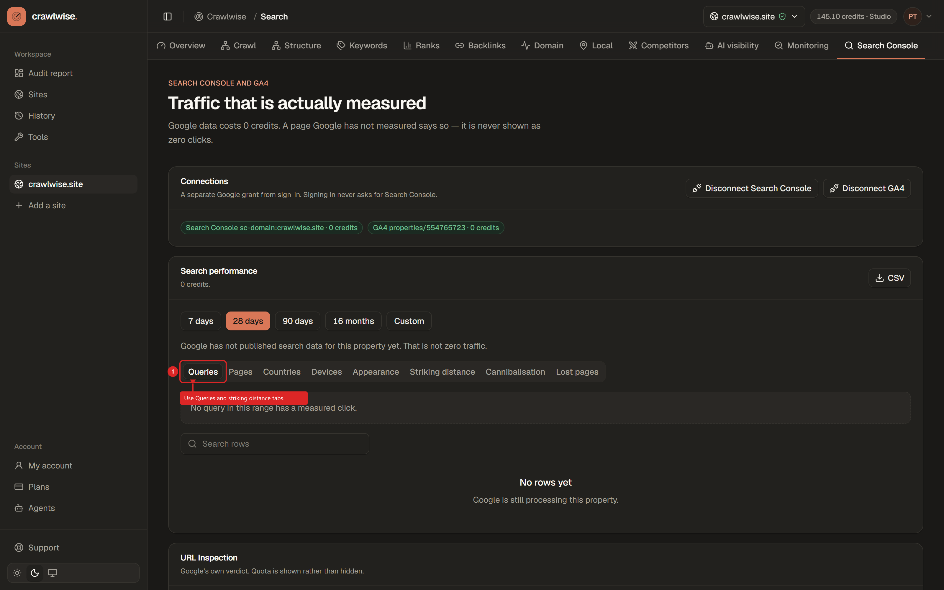 Step 3: Use Queries and striking distance