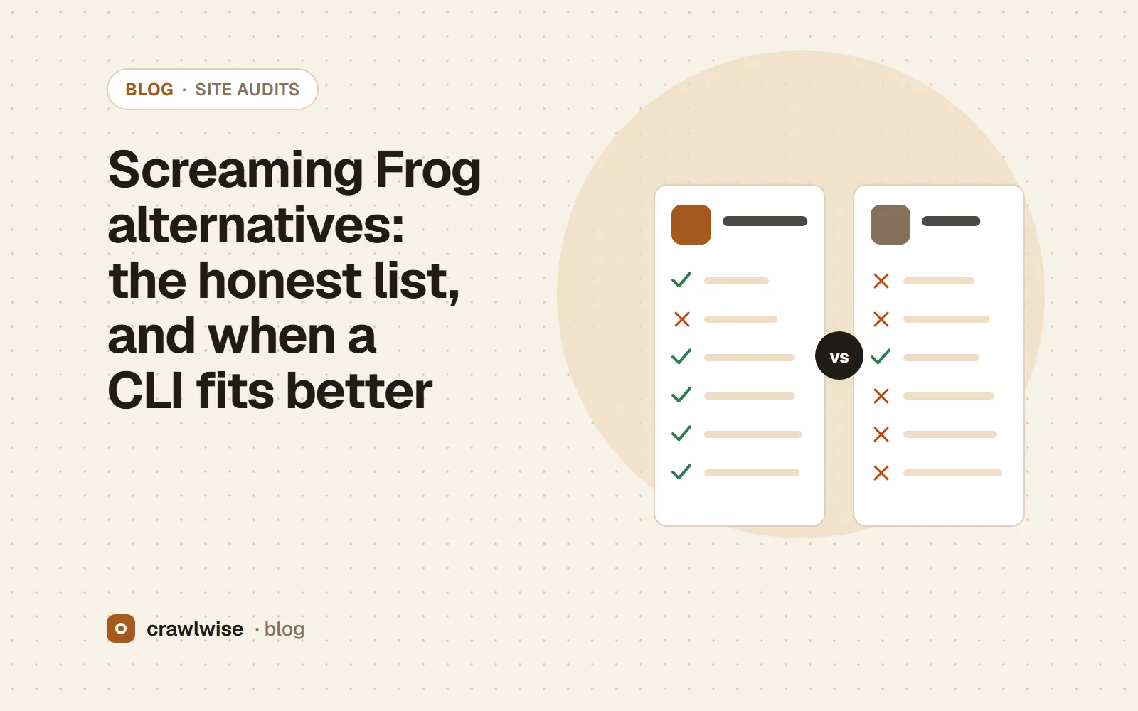 Screaming Frog alternatives: the honest list, and when a CLI fits better — illustrated banner
